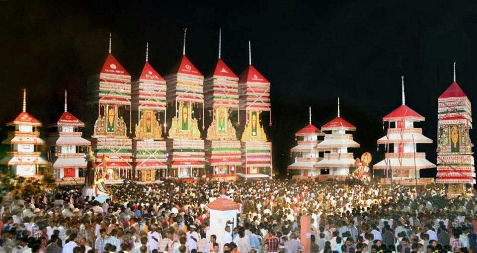Kerala temple festival celebration in Alappuzha backwater region