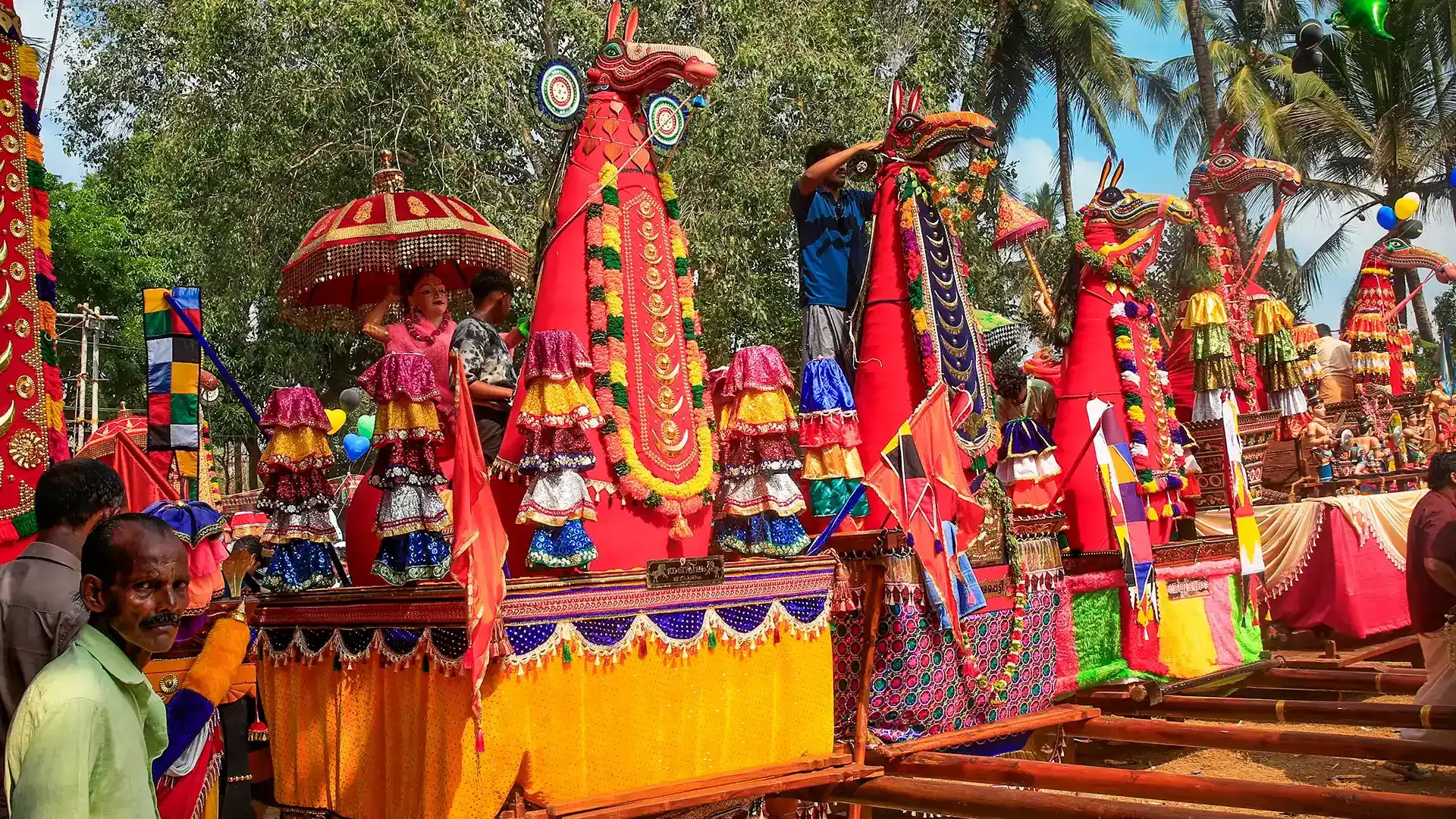 Idukki Hindu temple festival with traditional rituals and lamps