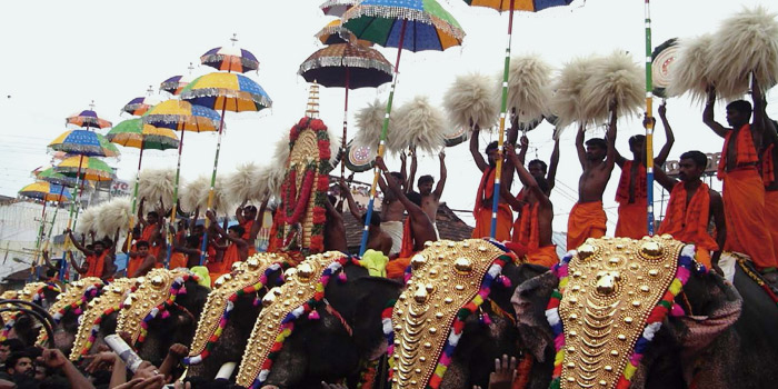 Kerala temple festival celebration in Kollam district