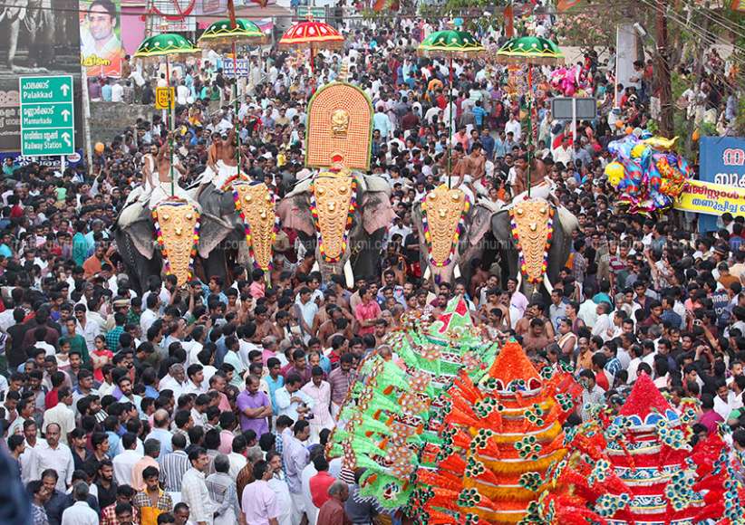 Kerala temple festival celebration in Malappuram district
